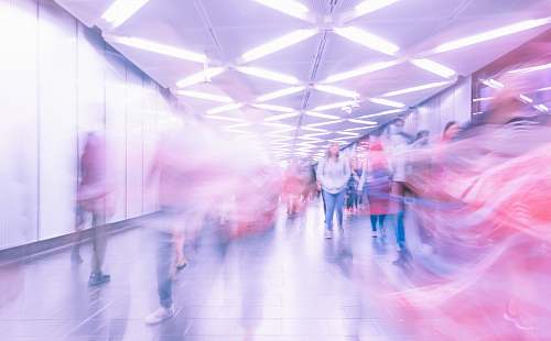 fulton street subway station time-lapse photo of are filled with people united states
